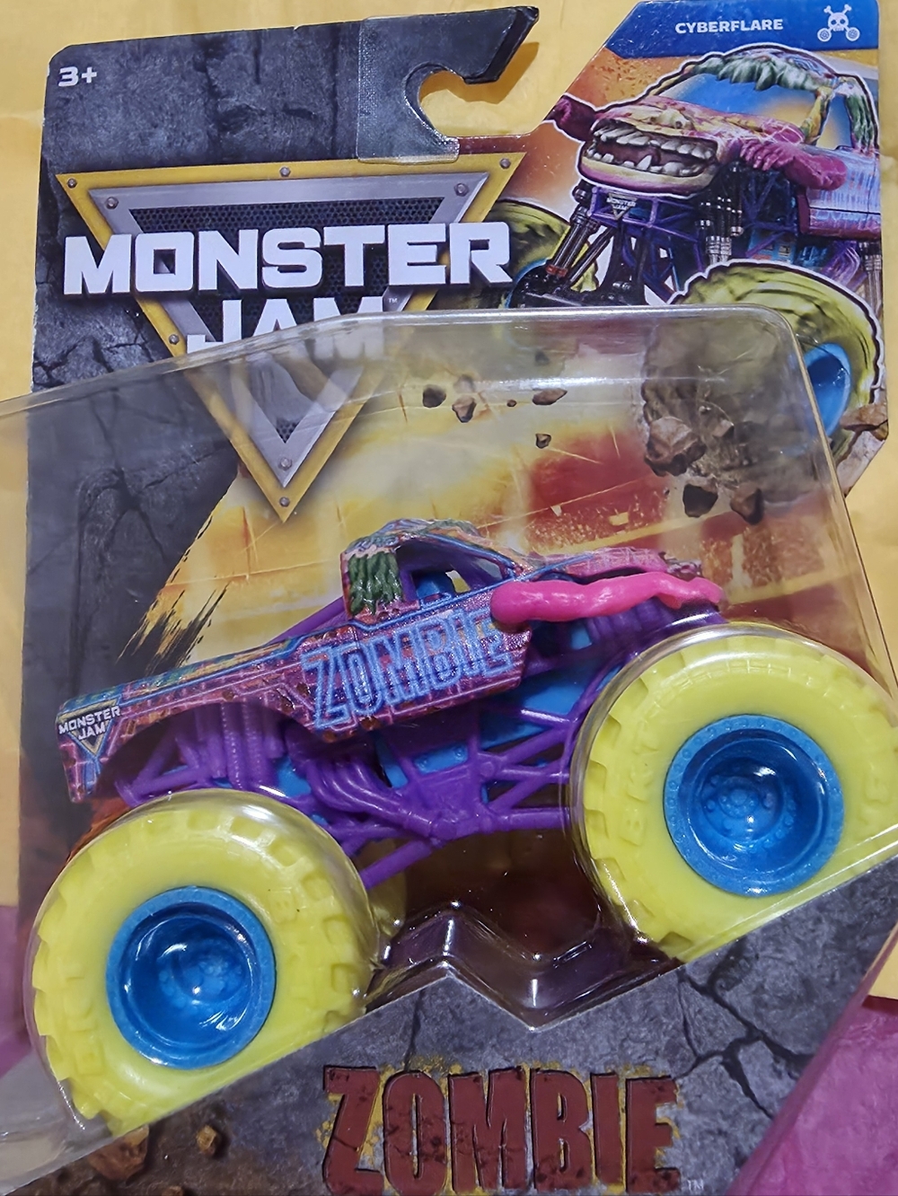 🩷💛 Zombie Monster Jam Style Kid's Truck - Purple and Yellow